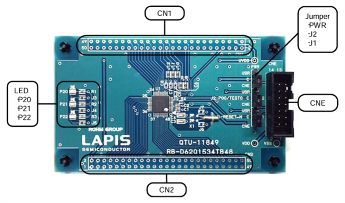 Schaltungsanordnung - ROHM Semiconductor RB-D62Q1534TB48 Referenzboard